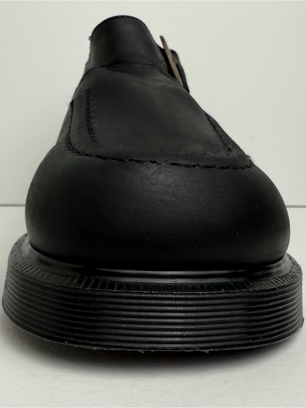 Vintage 90s Dr. Martens England Black Jazz Heel Leather Babydoll Mary Janes UK 5 - Picture 10 of 16